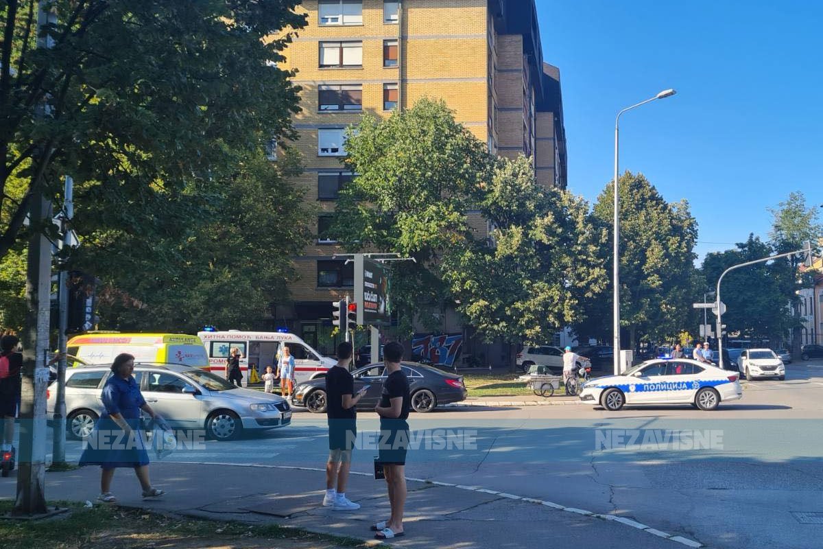 Saobraćajka u Banjaluci: Autom udareno dijete, policija i hitna na terenu